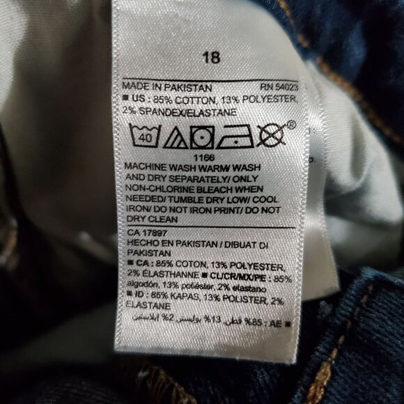 Old Navy Jeans Womens Size 18 Blue Rockstar Mid-Rise Super Skinny Stretch Denim - Picture 3 of 11